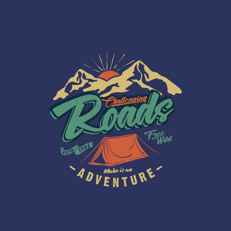 Abenteuer-Berglandschaft mit Zelten Herren T-Shirt