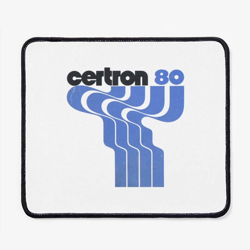 Vintage Certron 80 Blue Wave Logo Design Mouse Pad