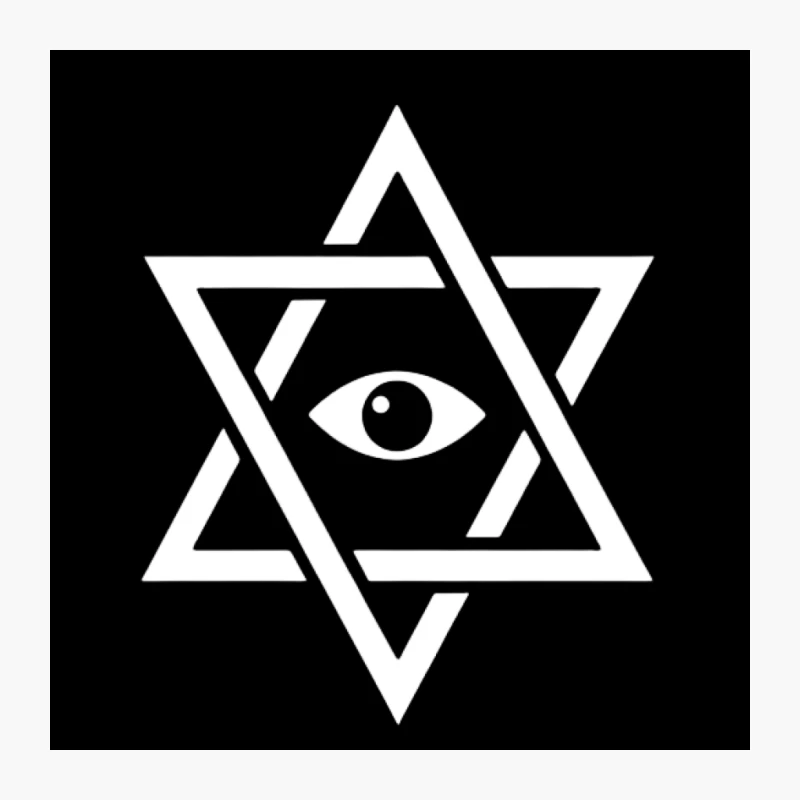 White Star of David: Geometric Symbol of Judaism Pin