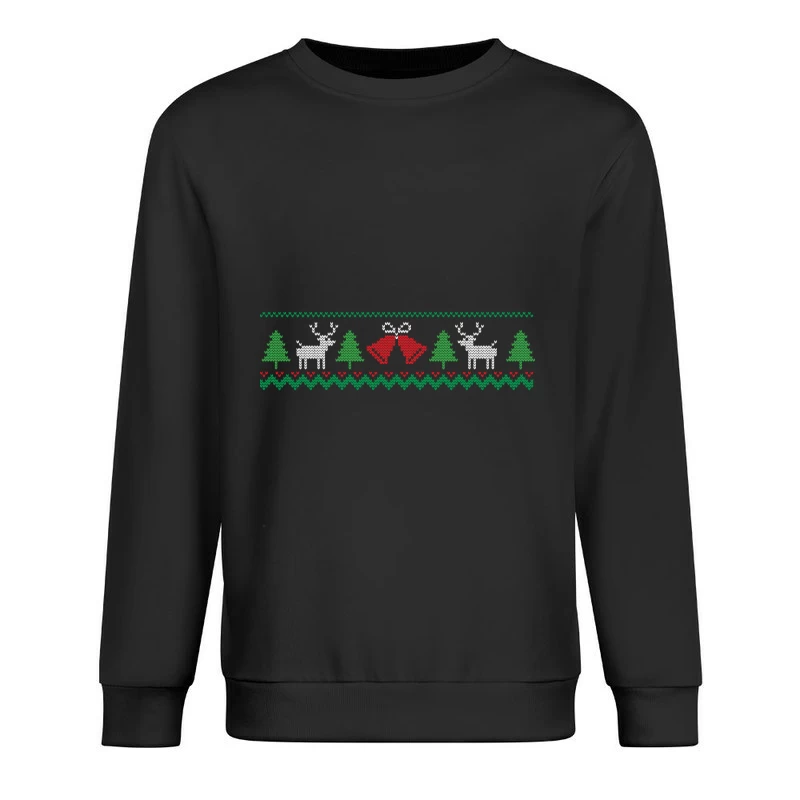 Motif de Noël avec rennes et cloches Homme Sweat-shirt à enfiler