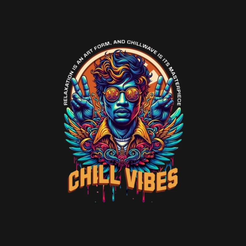 Psychedelic Peace and Chill Vibes Retro Art Design Mouse Pad