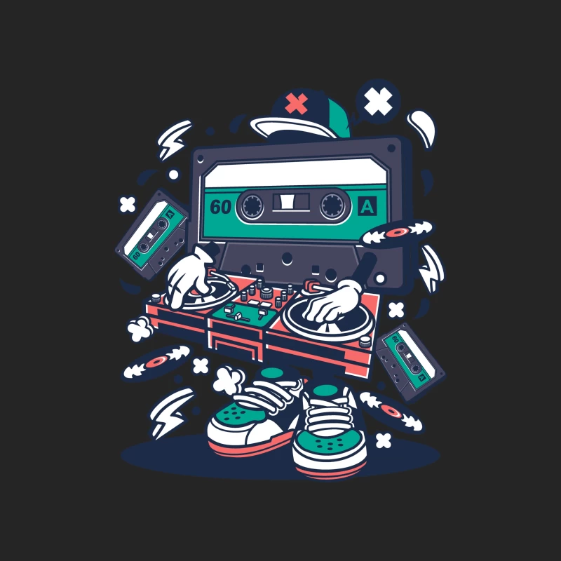 Cassette DJ avec platines Homme Sweat-shirt à enfiler