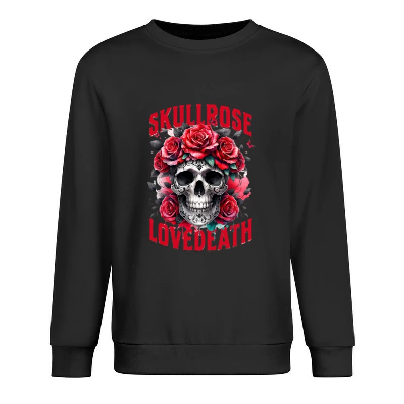 Art Crâne et Roses Homme Sweat-shirt à enfiler