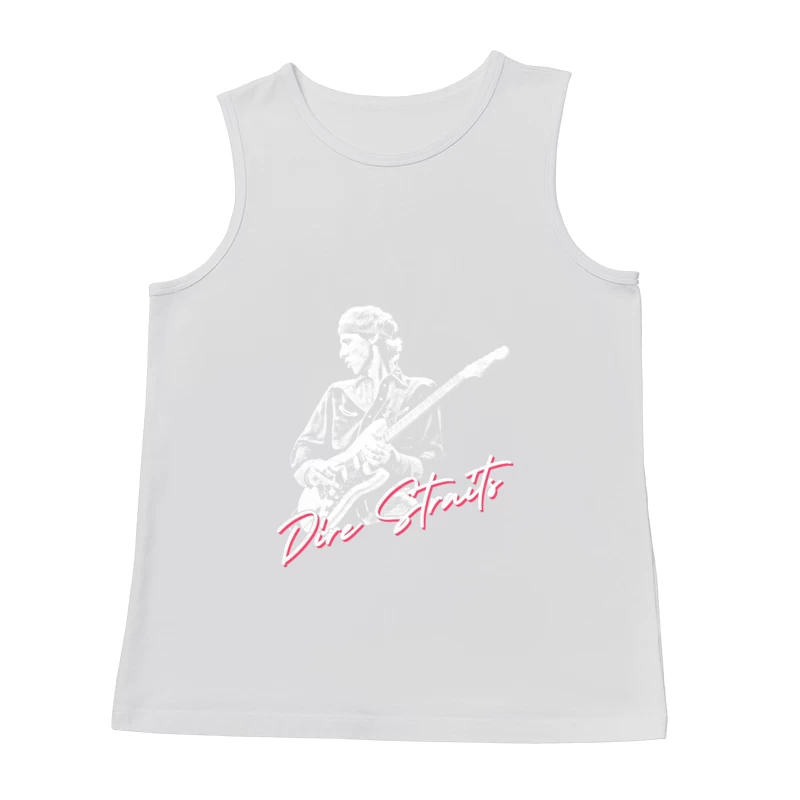 Dire Straits  Retro Faded Style Fan Design Male Tank Top