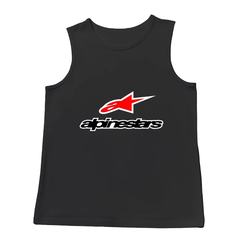 Alpinestars Motorsport Brand Logo with Red Star Design Male Tank Top