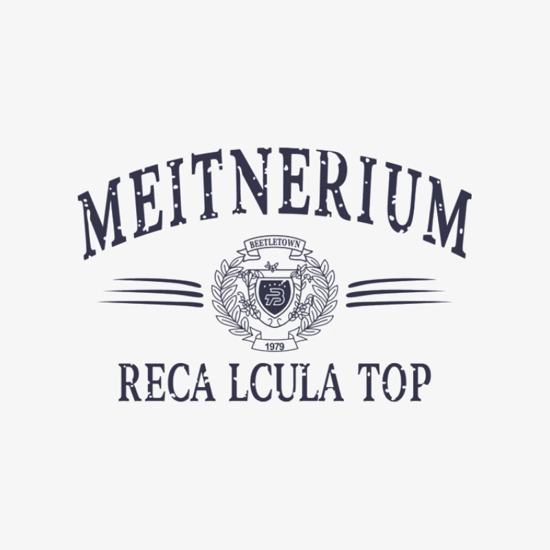 Meitnerium Design mit Emblem Damen Pullover Sweatshirt