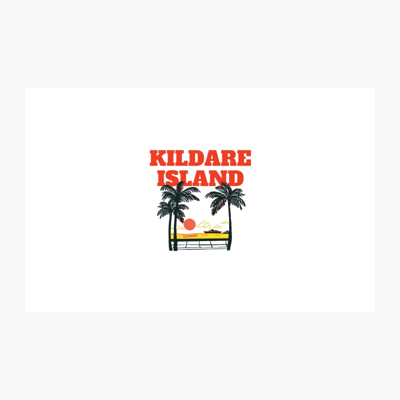 Tropical Kildare Island Sunset Beach Vacation Graphic Travel Mug