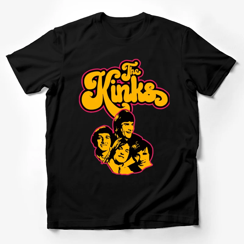 The Kinks Vintage Band Logo with Silhouettes Male T-Shirt