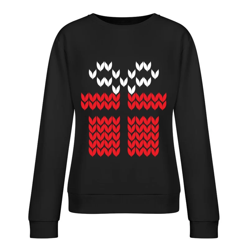Motif de Noël en forme de fleur et de cadeau Femme Sweat-shirt à enfiler