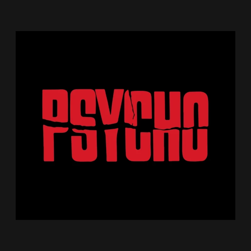 Iconic Red Typography of Classic Horror Film "Psycho" Mouse Pad