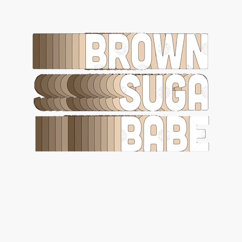 Brown Suga Babe - Typography Design Cotton Tote Bag