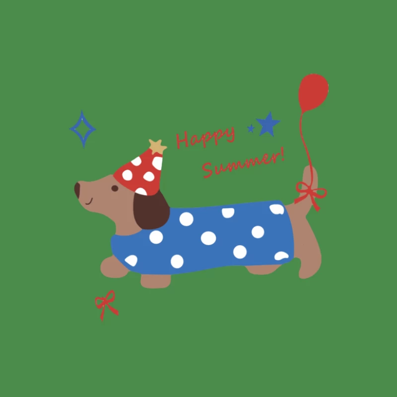 Fröhlicher Hund feiert Sommer Herren T-Shirt