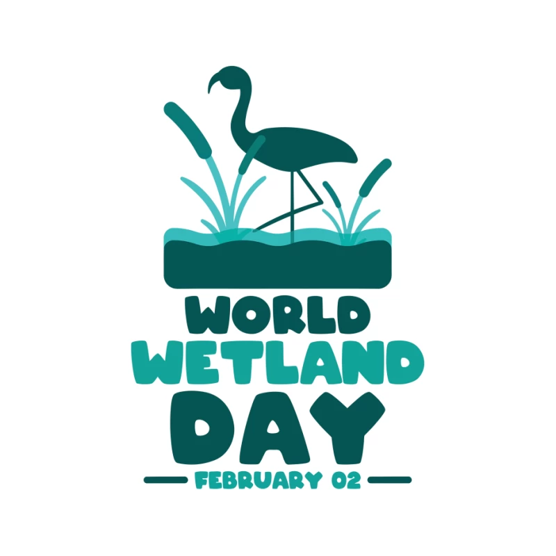 Celebrate World Wetland Day – Vibrant Flamingo Design Pin