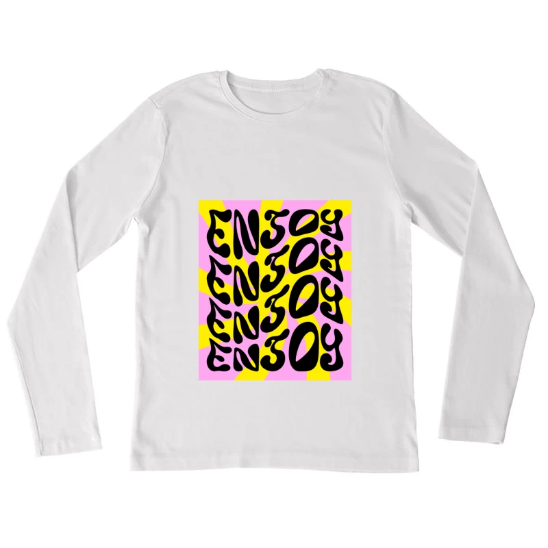 Psychedelisches Genießendes Design Damen Langarm T-Shirt