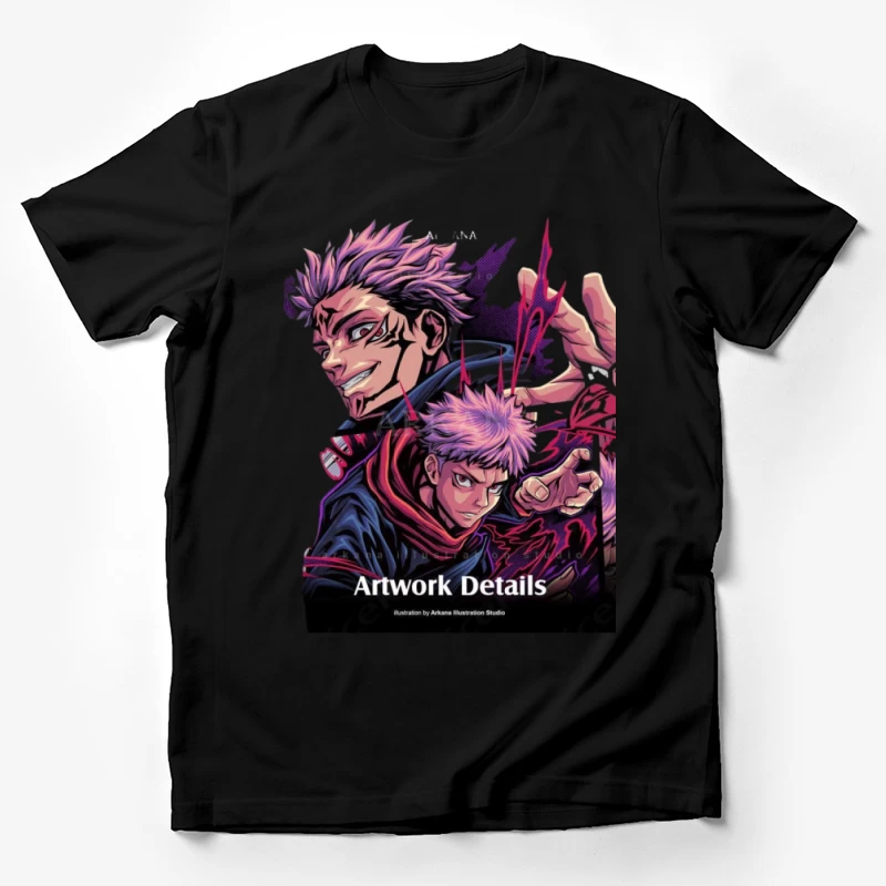 Anime-Charakter-Illustration Herren T-Shirt