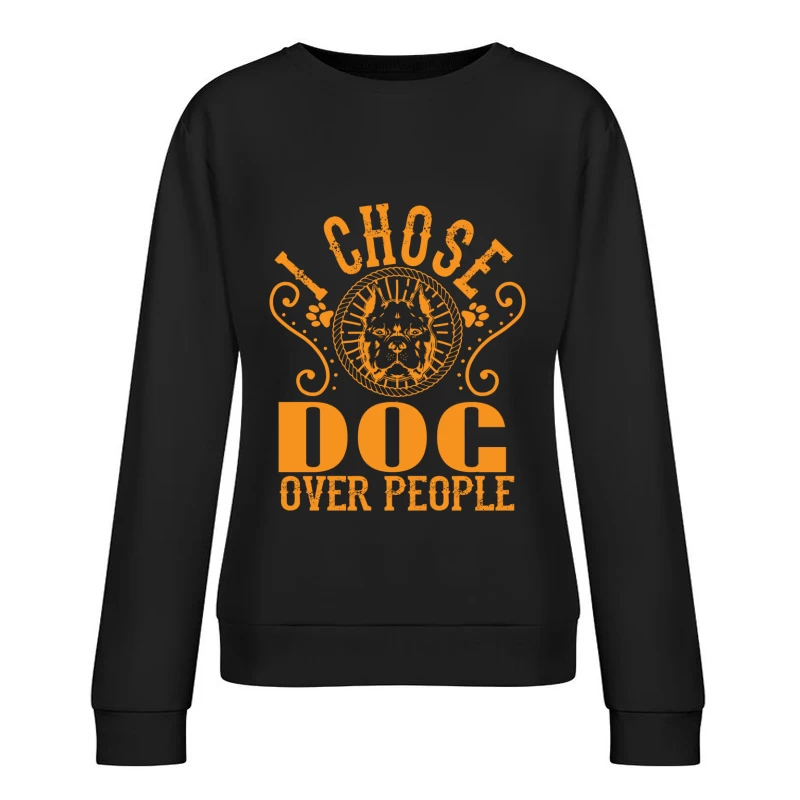 Amour des chiens avant tout Femme Sweat-shirt à enfiler