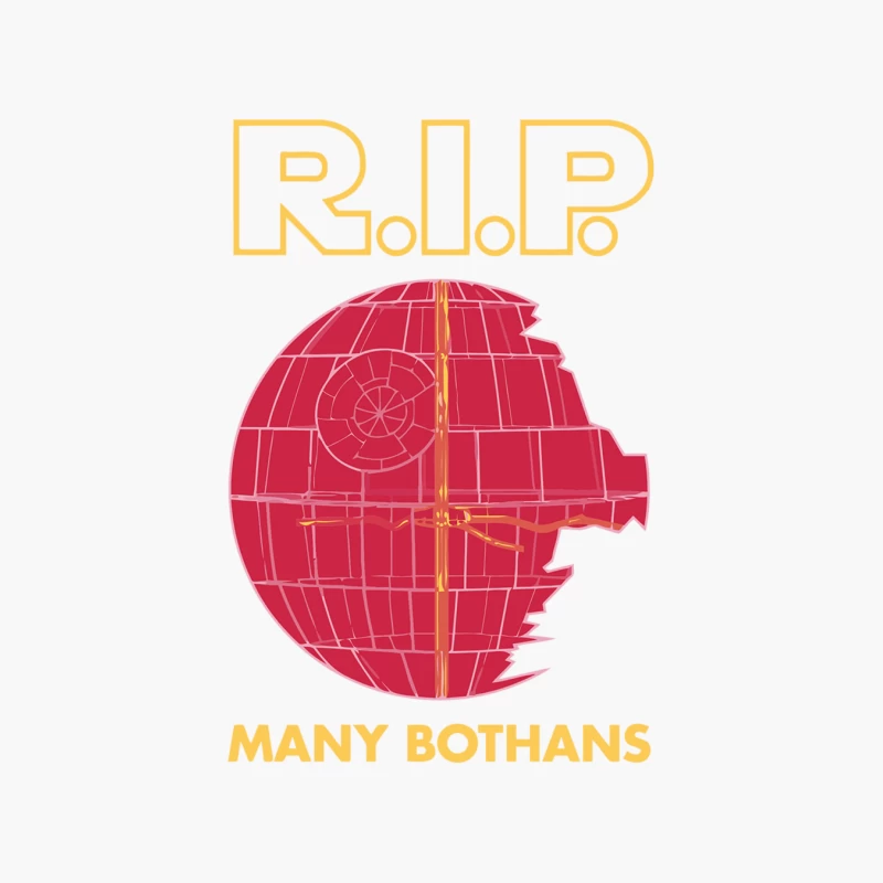 Star Wars Death Star R.I.P. Parody: Many Bothans Cotton Tote Bag