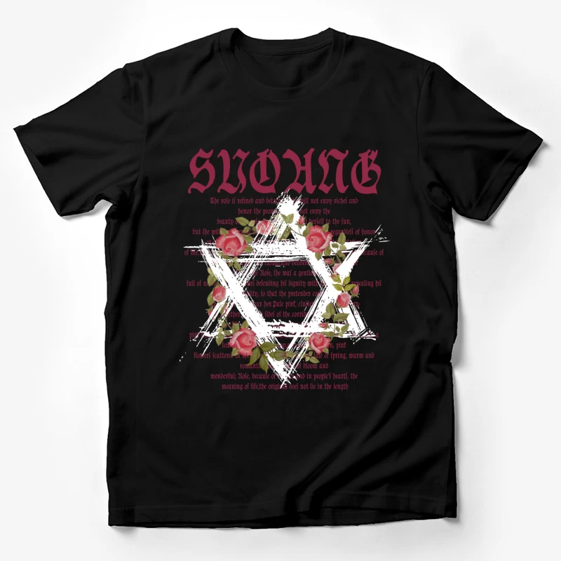 Jung mit Blumen und Stern Herren T-Shirt