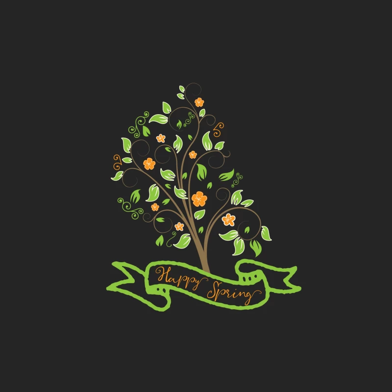 Arbre printanier avec ruban Homme Sweat-shirt à enfiler