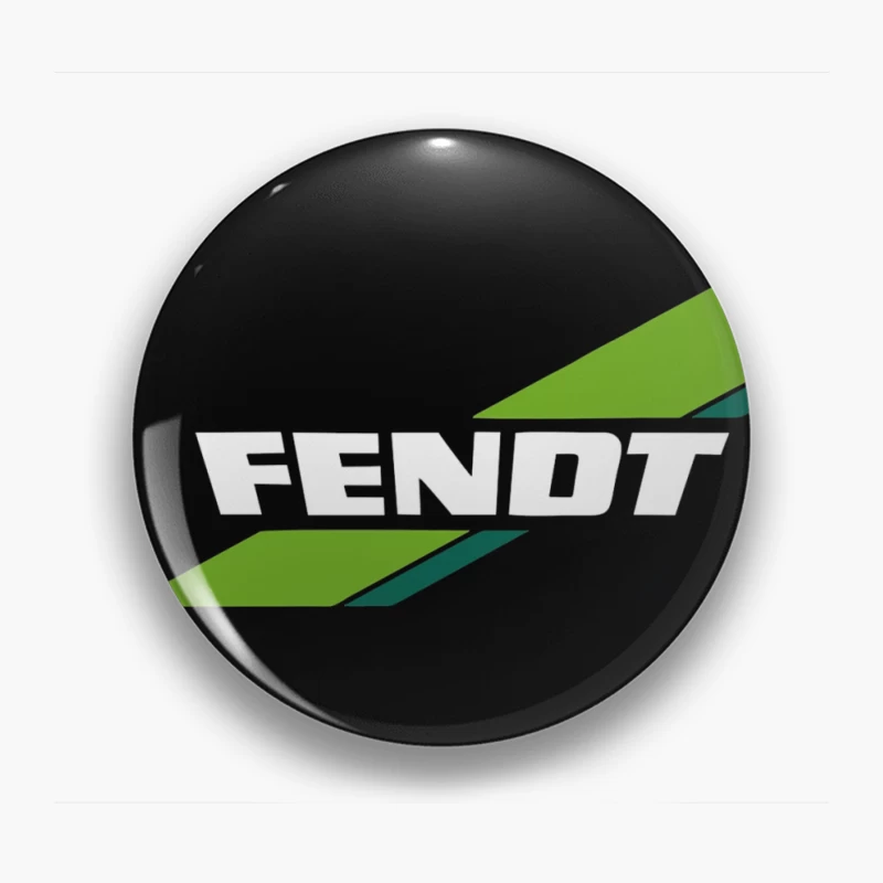 Fendt Agricultural Machinery Logo with Green Diagonal Stripes Pin