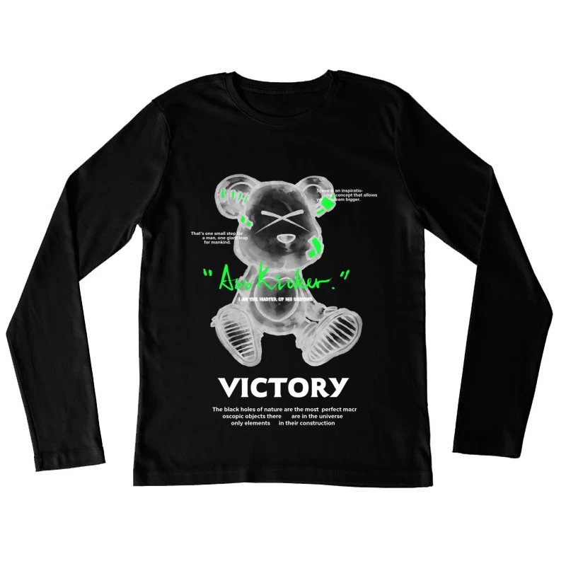 Ass Kicker Bär - Sieg und Kosmos Damen Langarm T-Shirt