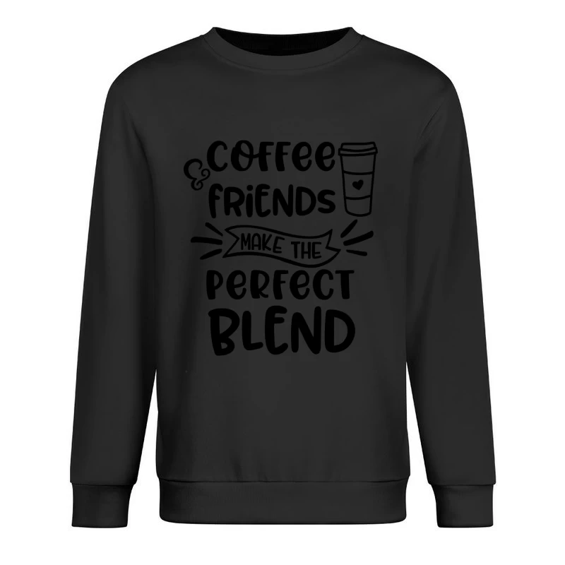 Le mélange parfait: café et amis Homme Sweat-shirt à enfiler