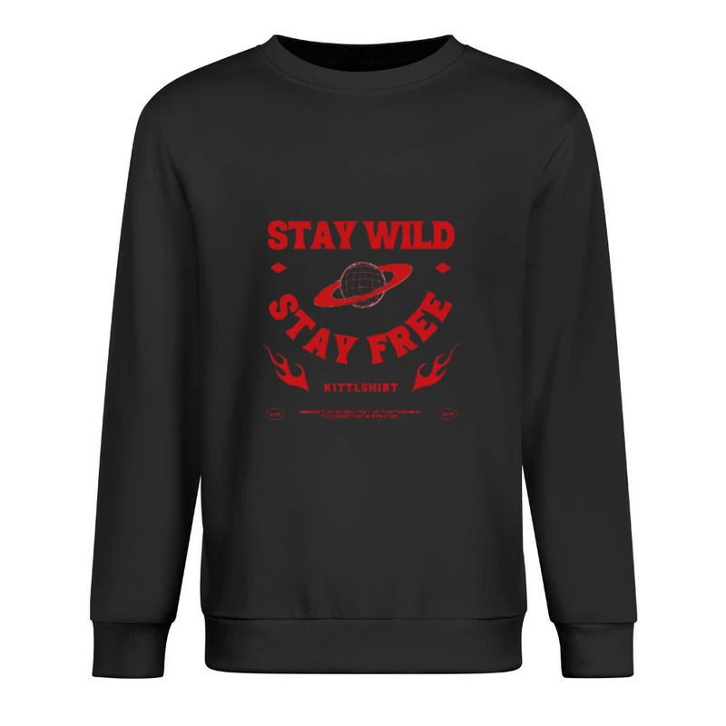 Reste sauvage, reste libre Design Homme Sweat-shirt à enfiler