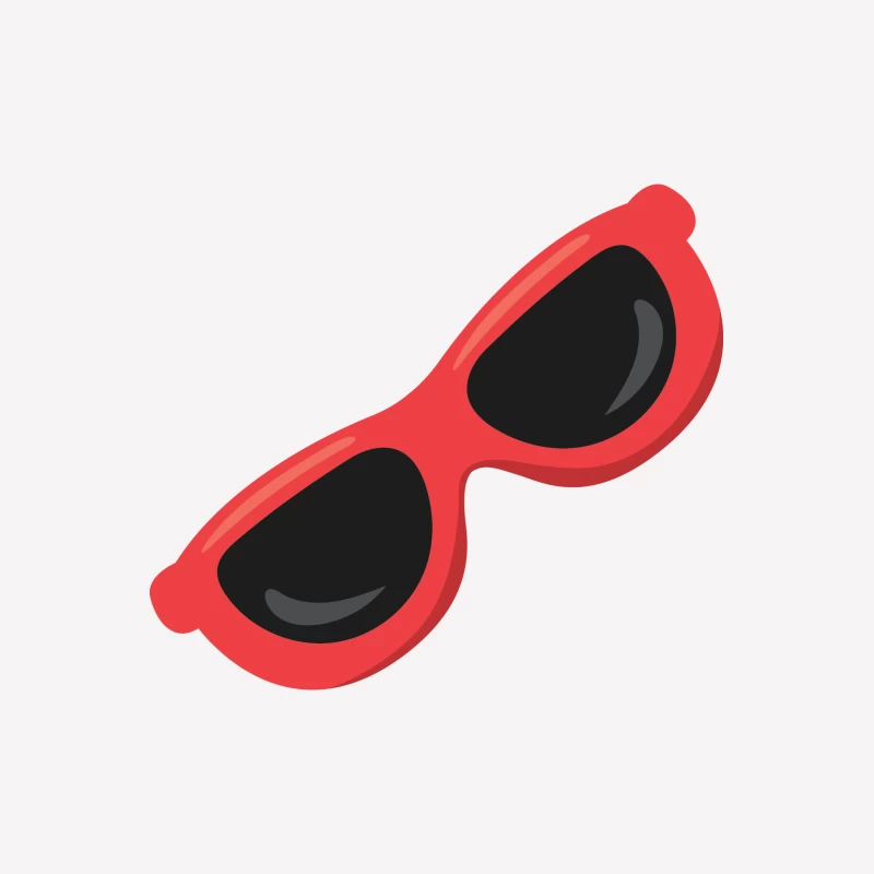 Lunettes de soleil élégantes rouges Femme T-Shirt