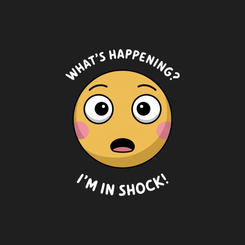 Cute Yellow Surprised Emoji Expression Male Tank Top