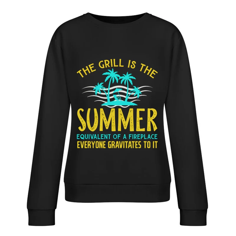 Sommergrillspaß - Der Treffpunkt für alle Damen Pullover Sweatshirt