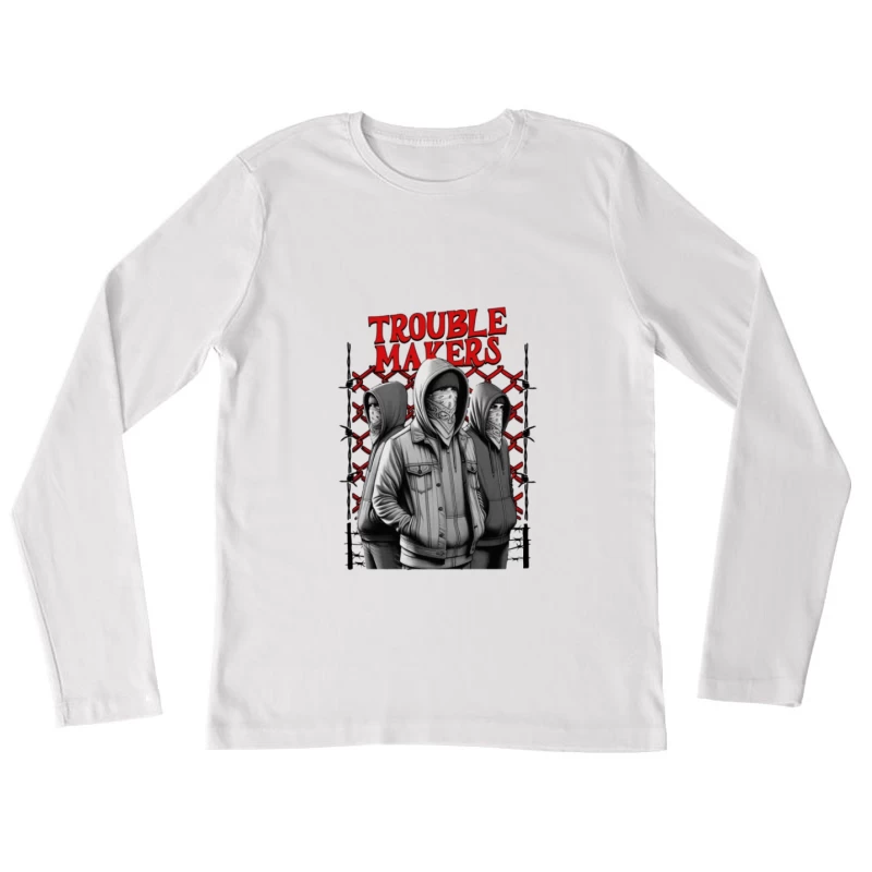 Figures masquées avec Graffiti Femme Manches Longues T-Shirt