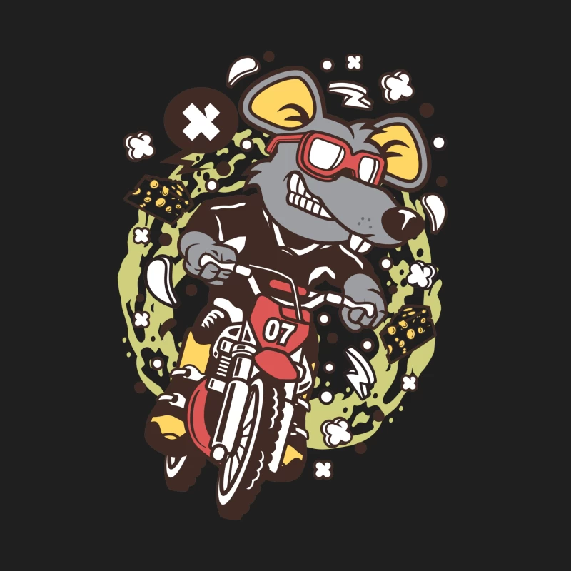 Souris intrépide sur une moto Homme Débardeur