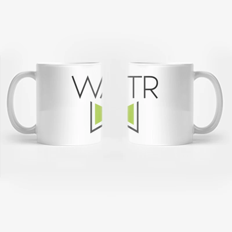 Waitr Food Delivery Service Logo with Green Bowtie Design Coffee Mug