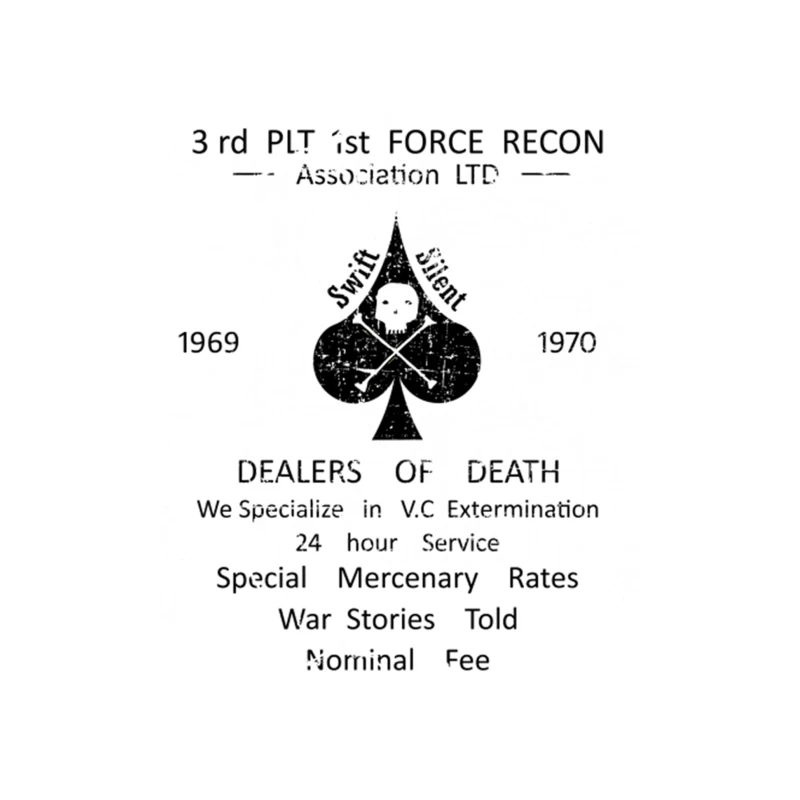 Vietnam Veteran - Force Recon, distressed Tapestry