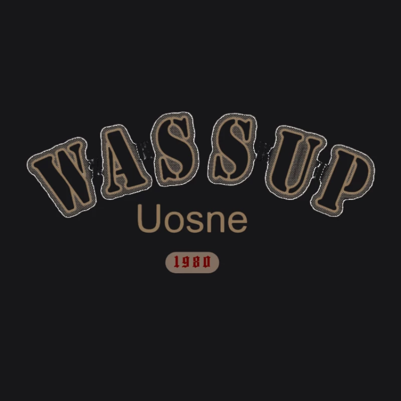 Wassup Design mit Retro-Look Herren Pullover Hoodie