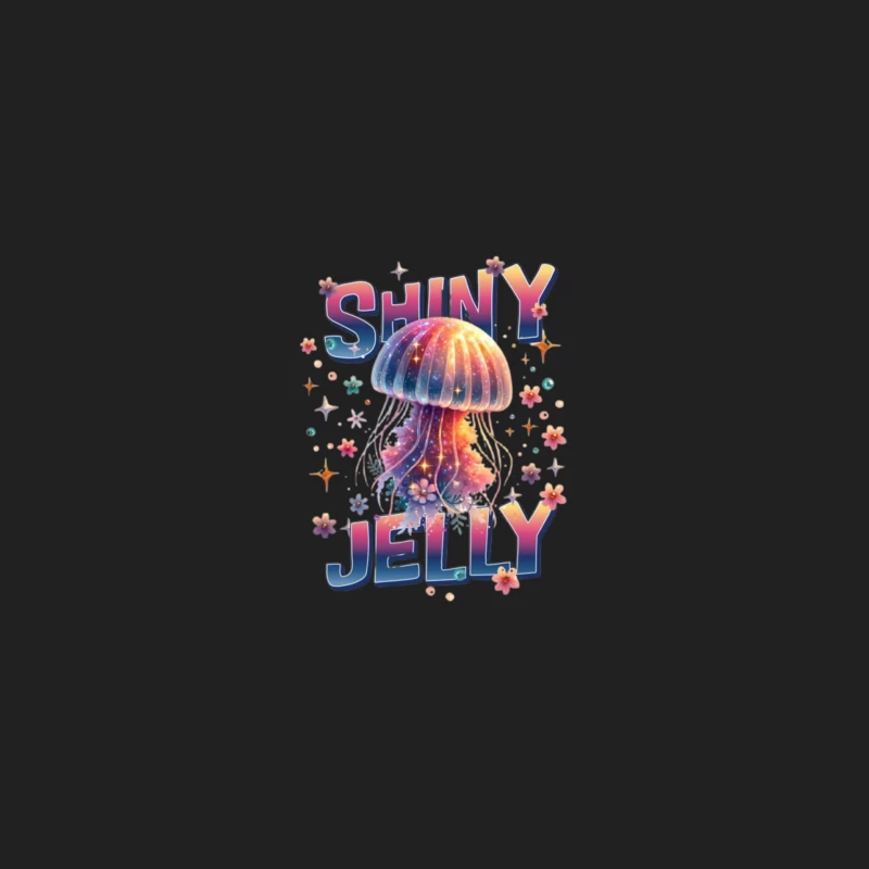 Shiny Jelly: Whimsical Watercolor Jellyfish Typography Art Bucket Hat