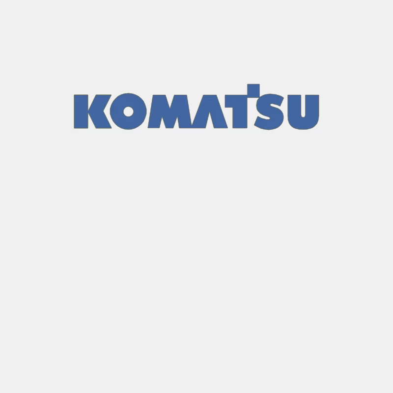 Komatsu Industrial Equipment Company Logo in Blue Male Tank Top