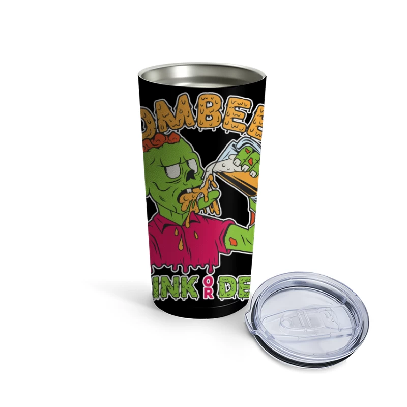 Zombie Beer Illustration Travel Mug