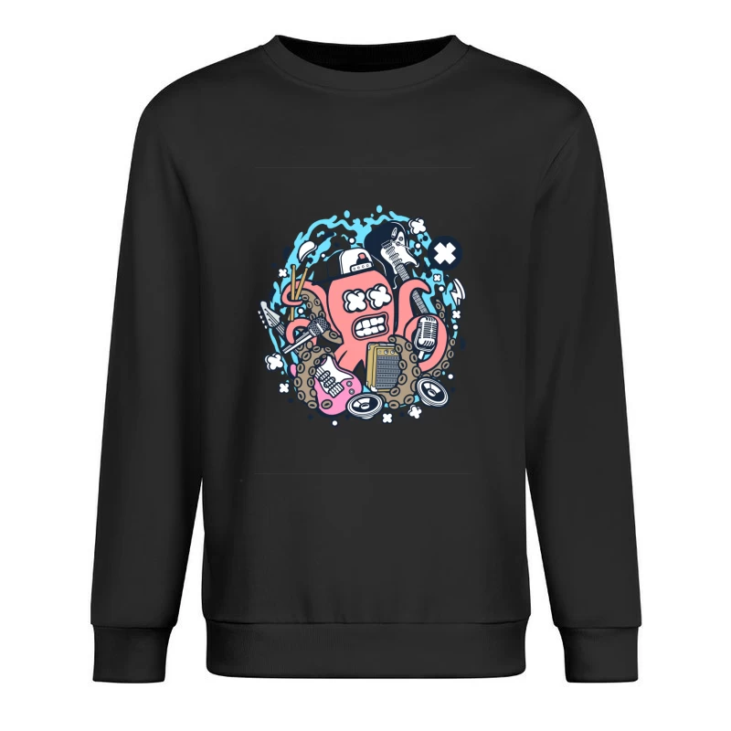 Pieuvre musicale avec instruments Homme Sweat-shirt à enfiler