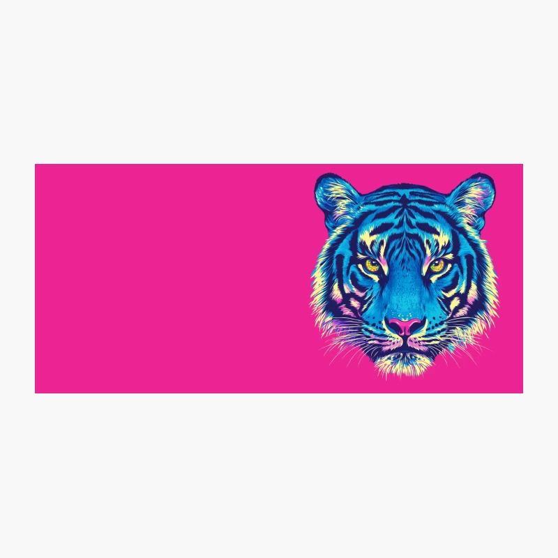 Neon Pop Art Tiger Portrait Coffee Mug