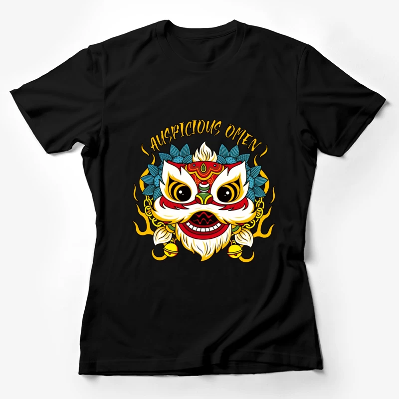 Auspizien-Maske mit Flammen und Blumen Damen T-Shirt