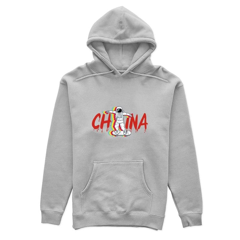 Astronauten-Skateboard im Retro-Stil Damen Pullover Hoodie