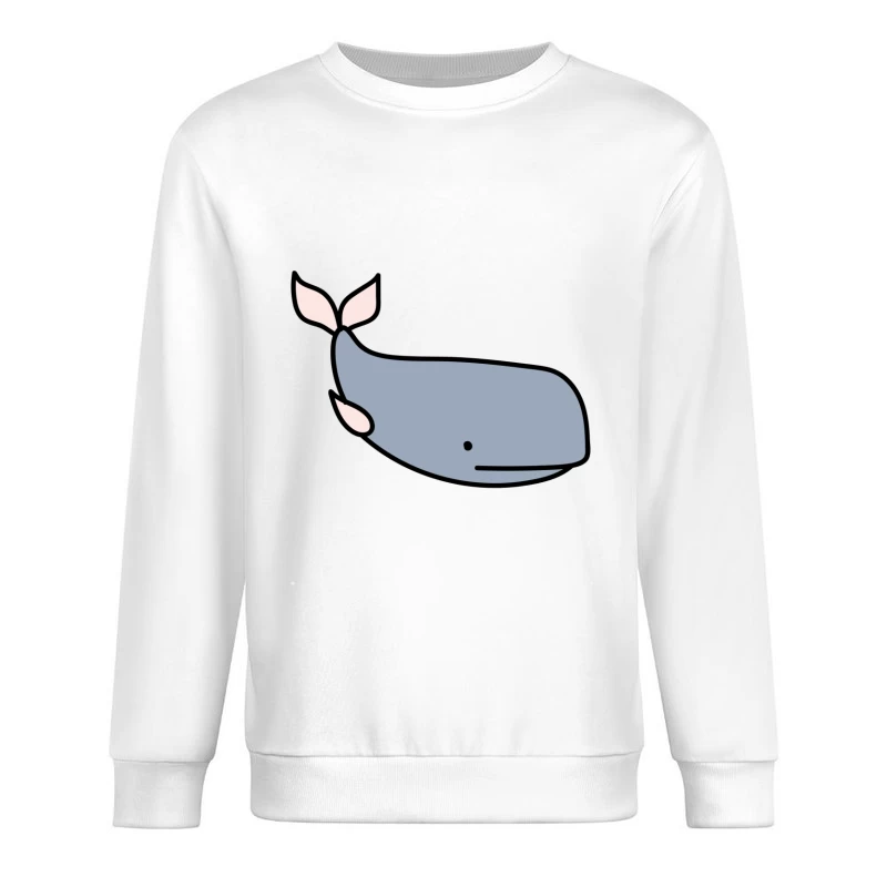 Dessin de baleine minimaliste Homme Sweat-shirt à enfiler