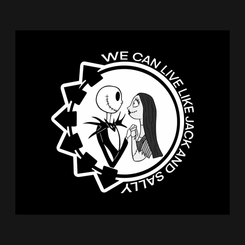 Gothic Romance: Jack and Sally from The Nightmare Before Christmas Mouse Pad