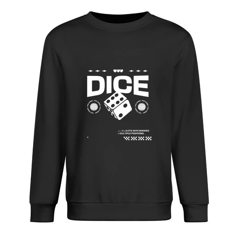 Retro Würfel Design Herren Pullover Sweatshirt