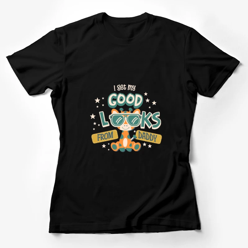 Design de girafe mignon avec lunettes de soleil Femme T-Shirt