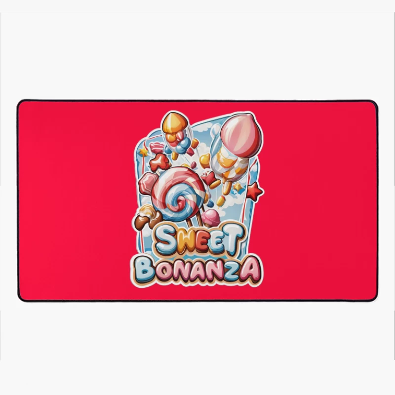 Sweet Bonanza Candy Game Logo Desk Mat