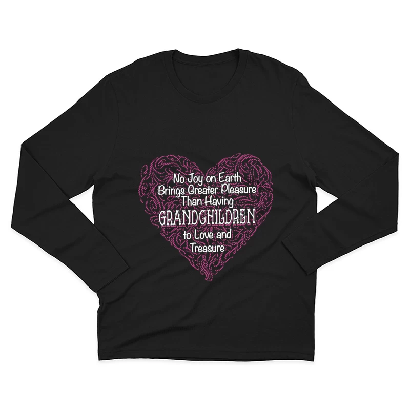 Amour et joie des petits-enfants Homme Manches Longues T-Shirt