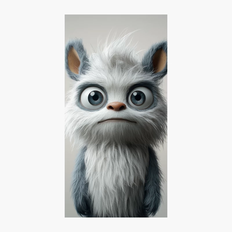 Adorable Furry Fantasy Creature with Big Eyes iPhone Case