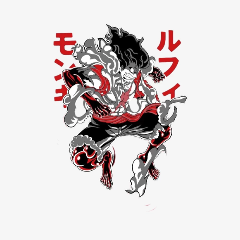 Luffy Gear Fourth, Manga Charakter Herren Pullover Sweatshirt